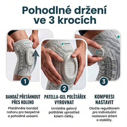 CELVEA Kolenní bandaž s přesným otočným kolečkem