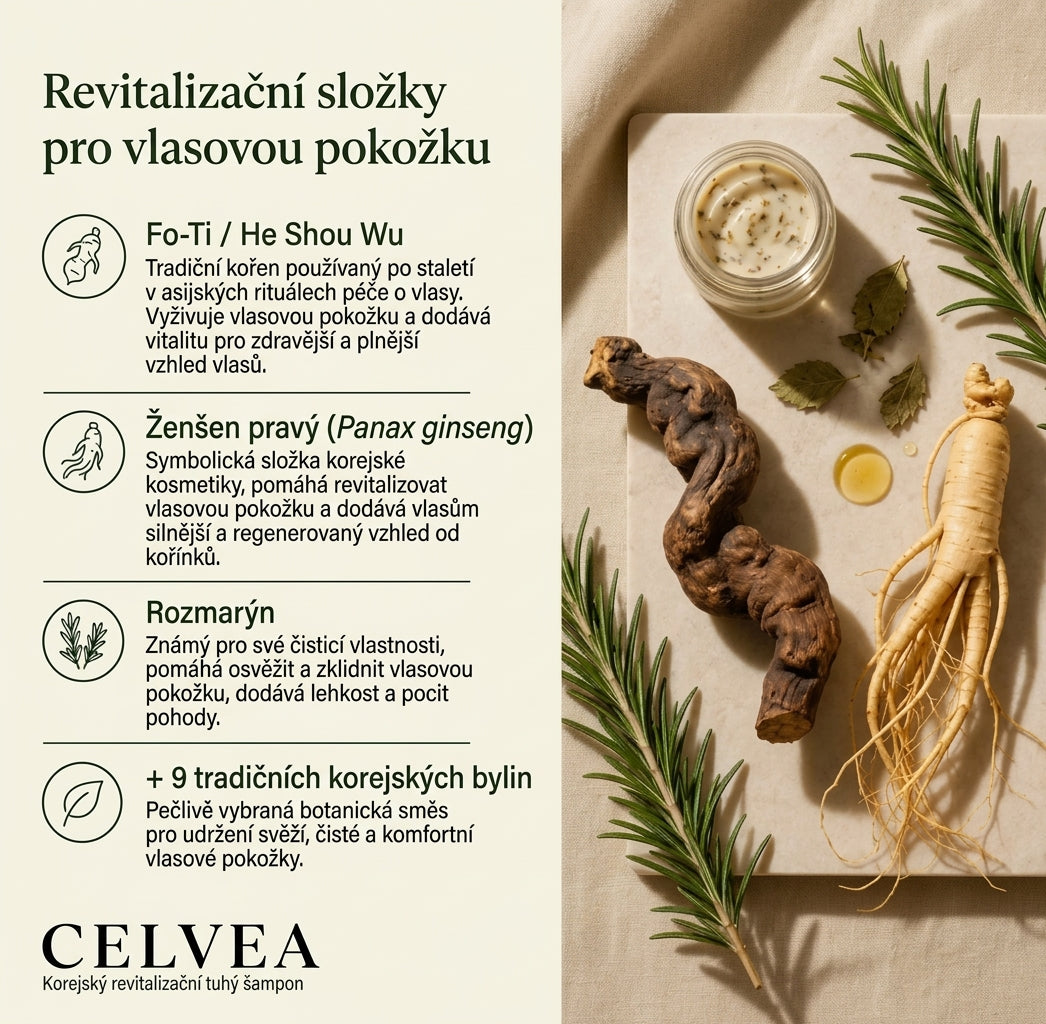 Korejský tuhý šampon proti vypadávání vlasů